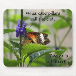 Gudappeller en fjäril. Mousepad Musmatta