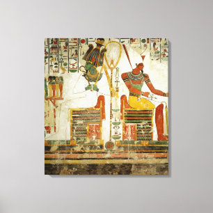 Gudarna Osiris och Atum, från graven av Canvastryck