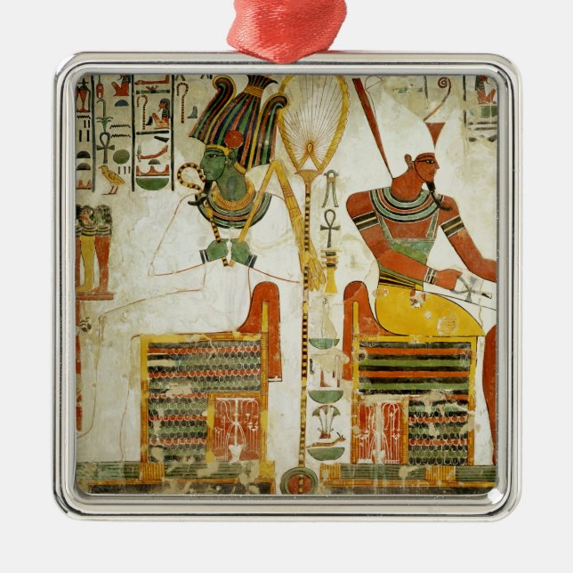 Gudarna Osiris och Atum, från graven av Julgransprydnad Metall (Framsidan)