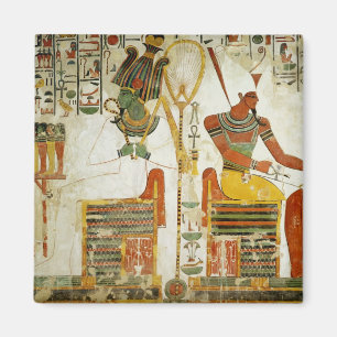 Gudarna Osiris och Atum, från graven av Magnet