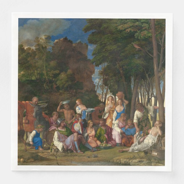 Gudarnas fest (av Giovanni Bellini) Pappersservett (Framsida)