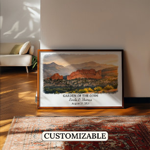 Gudarnas trädgård Colorado Affisch, Akvarell Poster