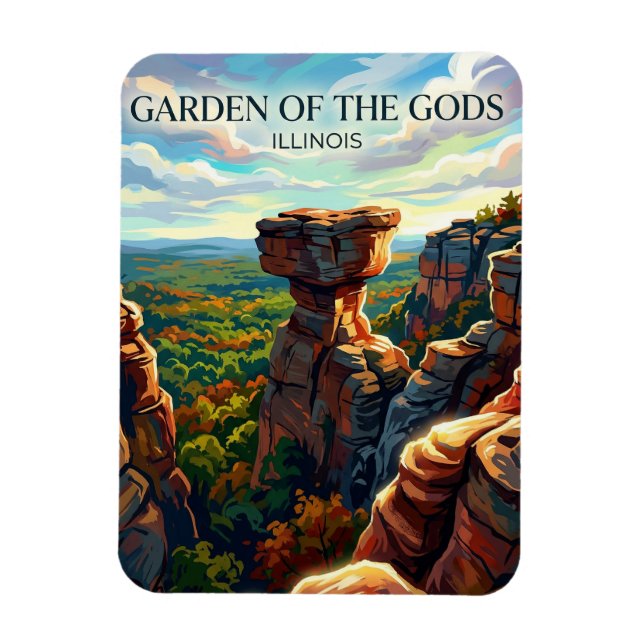 Gudarnas trädgård i Shawnee National Forest Magnet (Vertikal)