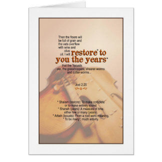 Gudåterställanden åren - Joel 2:25 Hälsningskort