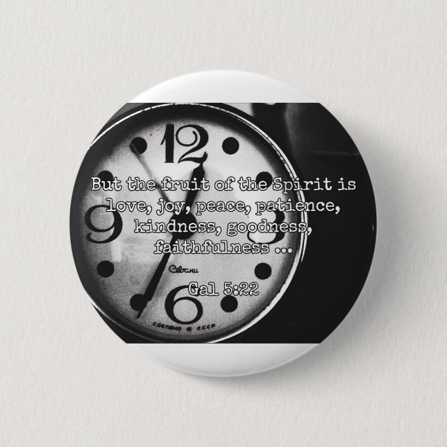 Gudcitationstecken: Gal.-5:22 -- "Frukt av anden Knapp (Framsida)
