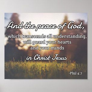 Gudcitationstecken: Phil 4:7 -- "Fred av guden ", Poster