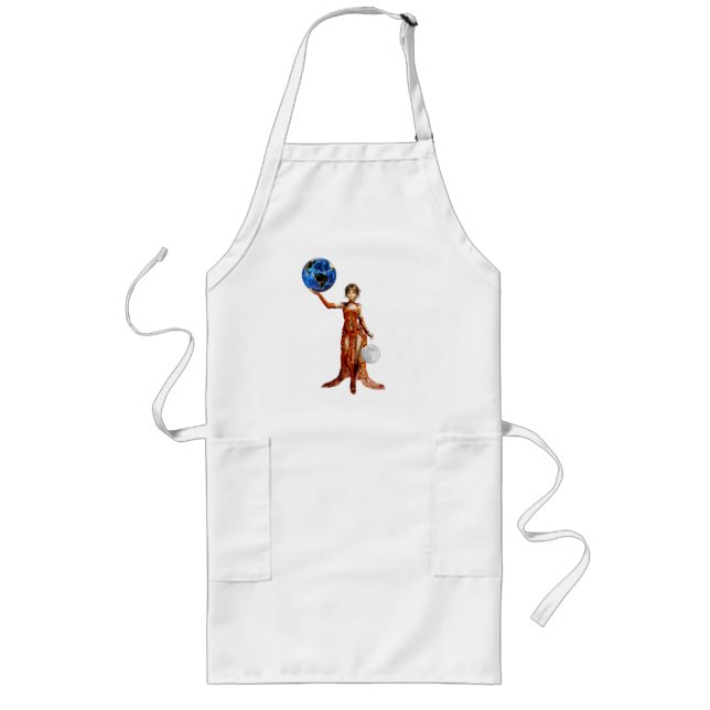 Guddess för Universe Apron Långt Förkläde (Framsidan)