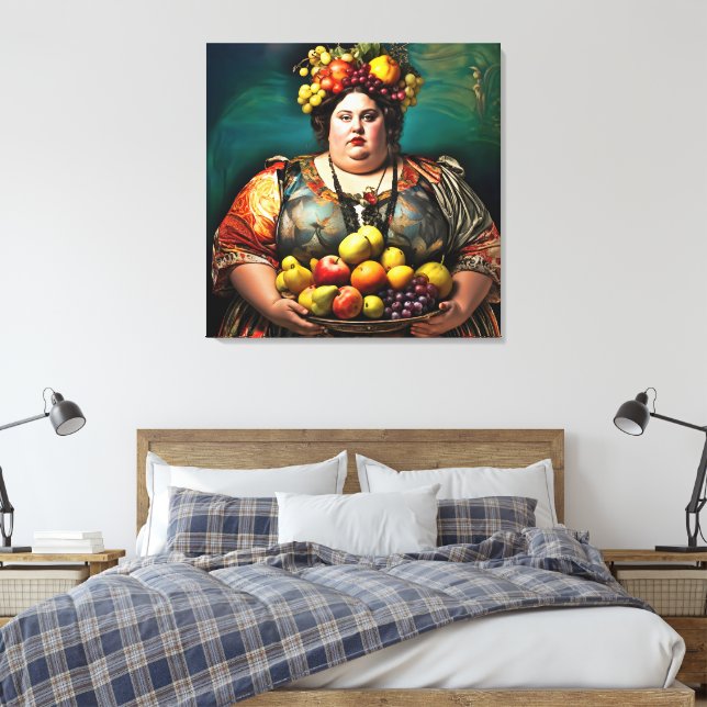 "Guddess gudinna" Colorful Porträtt Canvastryck (Insitu (sovrum))