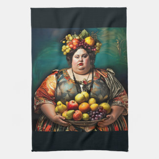 "Guddess gudinna" Colorful Porträtt Kökshandduk