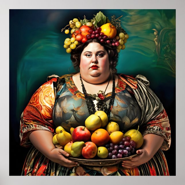 "Guddess gudinna" Colorful Porträtt Poster (Framsidan)