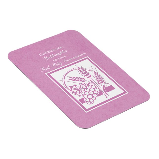 Guddotter första kommunion, rosa magnet (Högersidan)