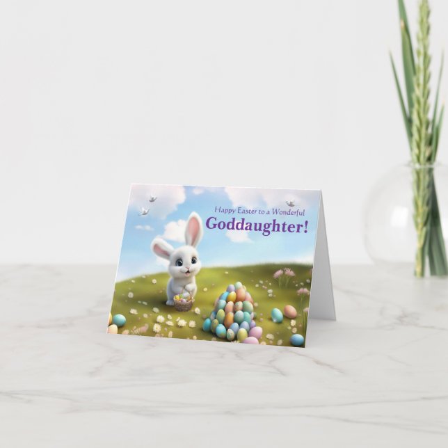 Guddotter Glad påsk med Glad påskharen  Kort (Framsida)