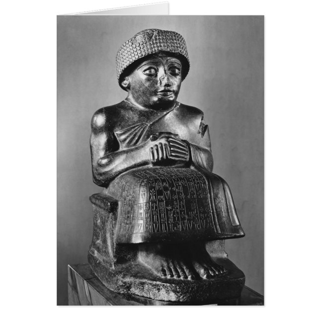 Gudea Prince av Lagash Hälsningskort (Framsidan)
