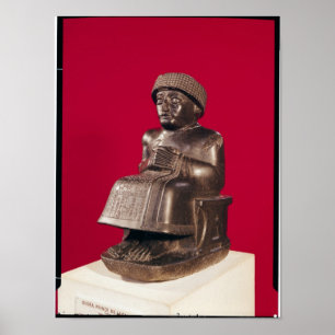 Gudea, prins av Lagash, hängiven till Poster