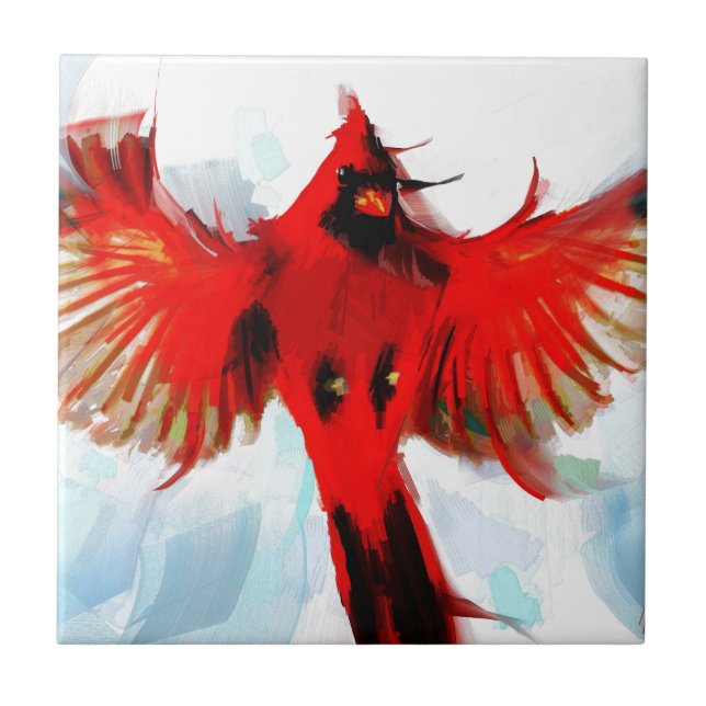 Guden älskade fåglarna kakelplatta (Framsidan)