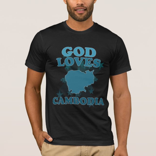 Guden älskar Cambodja T-shirt (Framsida)