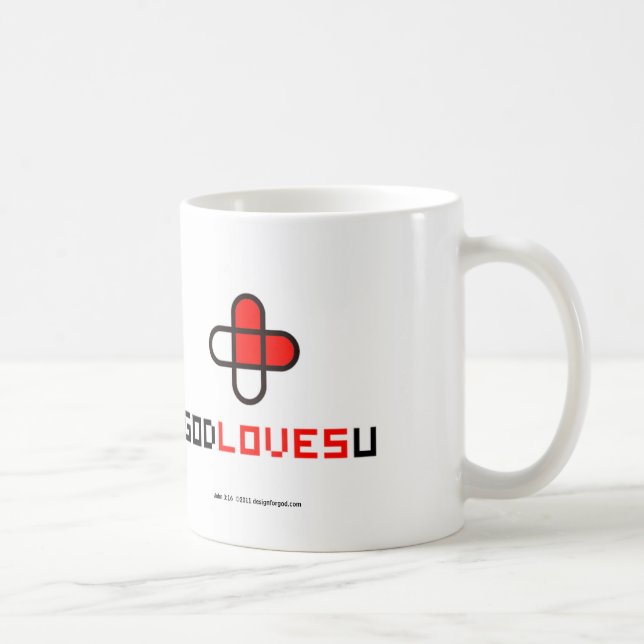 Guden älskar dig kaffemuggen kaffemugg (Höger)
