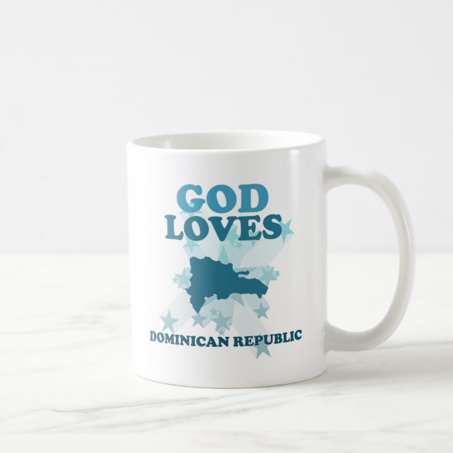 Guden älskar Dominikanska republiken Kaffemugg (Höger)