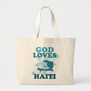 Guden älskar Haiti Jumbo Tygkasse