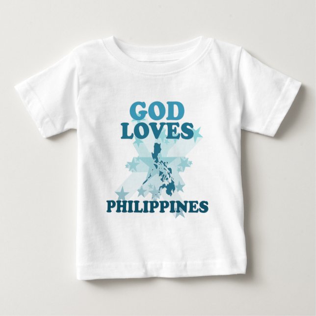 Guden älskar Philippines T Shirt (Framsida)