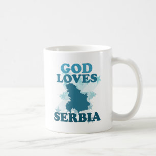 Guden älskar Serbia Kaffemugg