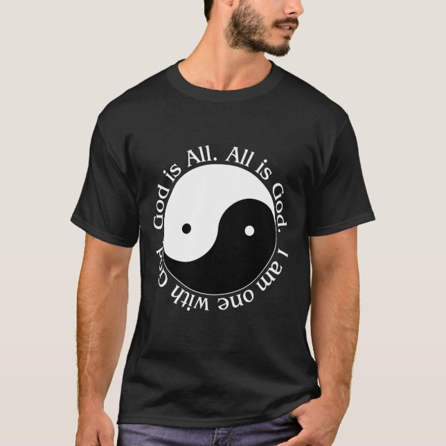 Guden är all Yin-yang-darkshirt T-shirt (Framsida)