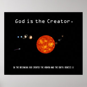Guden är det sol- systemet för skaparen - affisc poster
