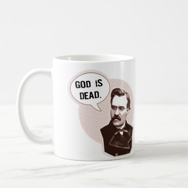 Guden är död (Nietzsche) Kaffemugg (Vänster)