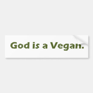 Guden är en Veganbildekal Bildekal