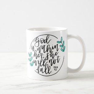 Guden är inom henne - muggen - Calligraphydesigne Kaffemugg
