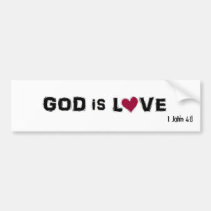 GUDEN ÄR KÄRLEK, 1 John 4:8 Bildekal