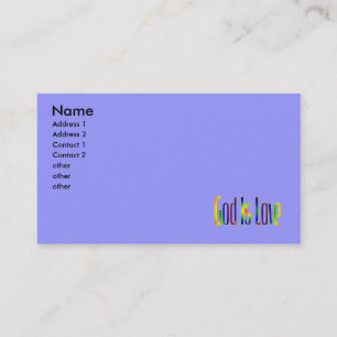 Guden är kärlek visitkort