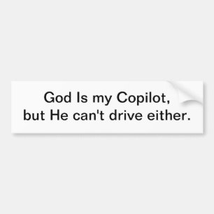 Guden är min Copilot 3 - bildekalet Bildekal