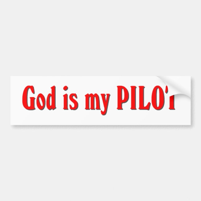 Guden är min pilot- bildekal (Framsidan)
