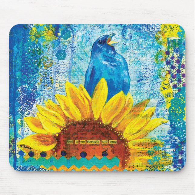 Guden är min styrka och min sång Mousepad Musmatta (Framsidan)