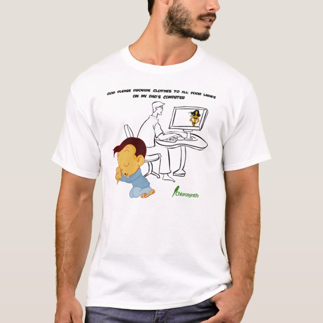 Guden behar ger kläder till alla fattiga damer! tee (Framsida)