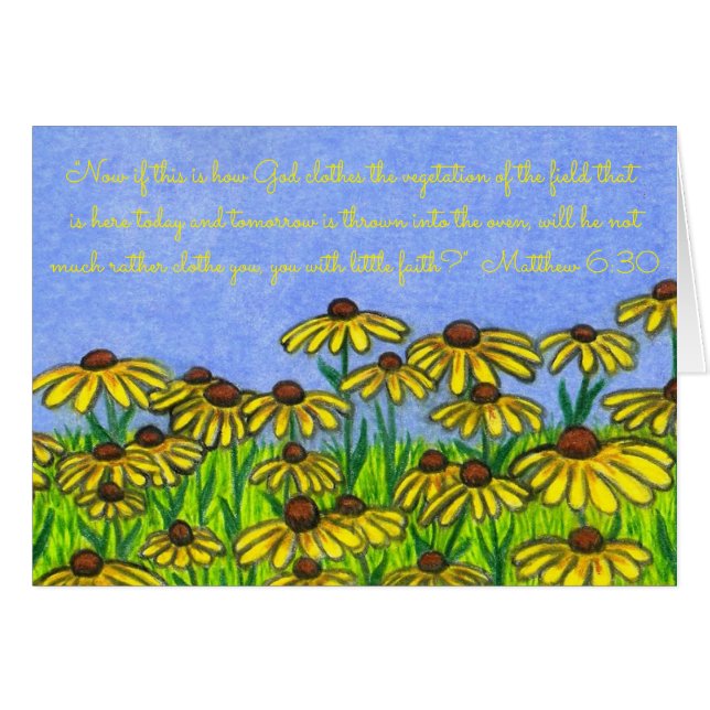 Guden beklär Vegetation~Scripture~Black synade OBS Kort (Framsidan Horizontal)