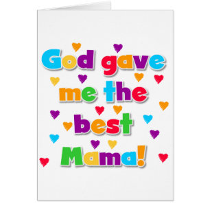 Guden gav mig de bäst mammatshirtsna och gåvorna hälsningskort