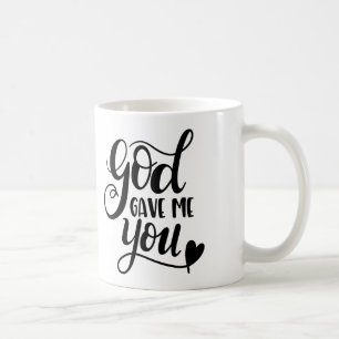 Guden gav mig dig muggen för kaffeTeakoppen Kaffemugg