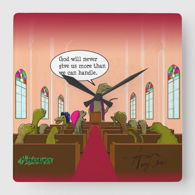 Guden ger aldrig oss mer, än vi kan behandla fyrkantig klocka (Framsida)