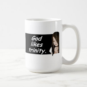 Guden gillar trinity. Rysk proverbs-kaffe mug. Kaffemugg