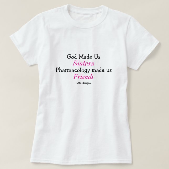 Guden gjorde oss systrar tee shirt (Design framsida)