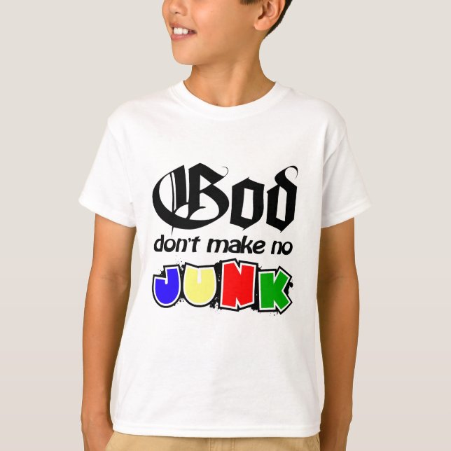 Guden gör inte inget skräp tee shirt (Framsida)
