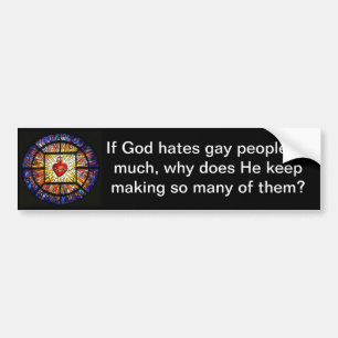 Guden hatar inte Bumpersticker. Bildekal
