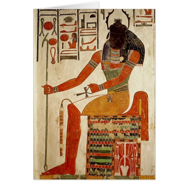 Guden, Khepri, från graven av Nefertari Hälsningskort (Framsidan)