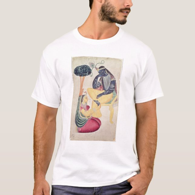 Guden Krishna med hans dödliga kärlek, Radha Tee Shirt (Framsida)