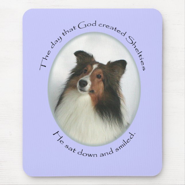 Guden log Sheltie Mousepad Musmatta (Framsidan)