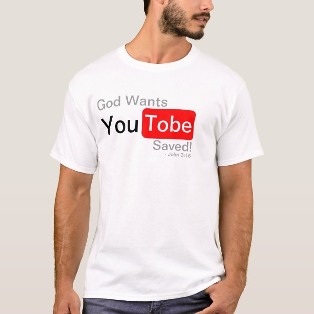 Guden önskar att du ska sparas tee shirt (Framsida)