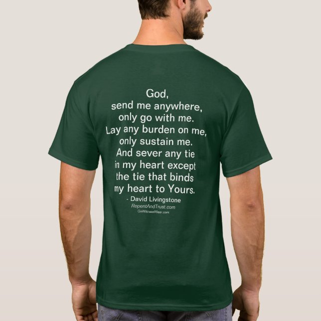 Guden överför mig någonstans t shirt (Baksida)