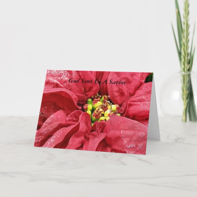 Guden överförde oss en frälsare helgkort (Framsida)